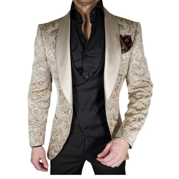 Champagne Oro FioreDinner Jacket (Ivory) - Picture 1 of 5